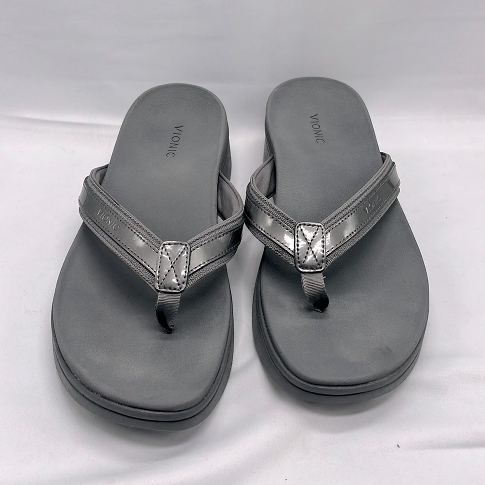 Gray Platform Vionic Flip Flop Sandals - image 2